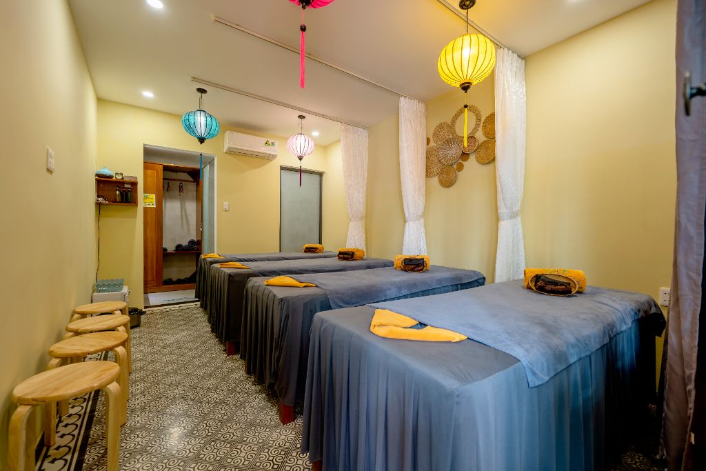 Private massage treatment room at Lemon Tree Spa Hoi An
